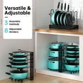 PHANCIR Pots and Pans Organizer Rack, 3 DIY Methods Adjustable 8Tier