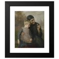 thumbnail image 2 of Ernst Karl Georg Zimmermann 20x24 Black Modern Framed Museum Art Print Titled - Peasante with Granddaughter in Front of a Landscape Background, 2 of 5