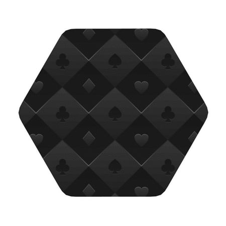 

Bingfone Black Poker Personalized Coaster Set 4 For Drinks Coffee Table Bar Beer Wine Cup Coasters 4 Inch