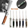 thumbnail image 2 of Imitation Cow Bone Color Comb Stainless Steel Spring Folding Big Back Oil Head Yangjiang Factory Spot Business Gift Comb Pet Supplies, 2 of 7