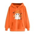 thumbnail image 3 of Halloween Womens Hoodies Cute Ghost Printed Jacket Fall Winter Fleece Hooded Sweatshirts Casual Loose Long Sleeve Top Halloween Pullover Outwears with Pocket, 3 of 4