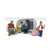 American Diorama 23875-23874-23876-23873 Trailer Park Figure Set for 1-18 Scale Model Cars, 4 Piece