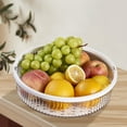 thumbnail image 3 of OUSITAID 360 Degree Rotatable Storage Tray  Portable Handle  Transparent  Large Capacity  Multi-functional  Seasoning Fruits Food Storage Basket  Kitchen Supplies, 3 of 8