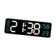 thumbnail image 4 of Reloj despertador digital con pantalla LED y función de memoria, 12/24 h, temperatura, humedad y semana. Azul, 4 of 9