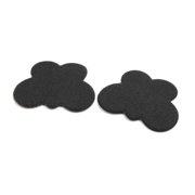 1 Pair Black Butterfly Shaped High Heel Forefoot Pad Foot Cushion Insole