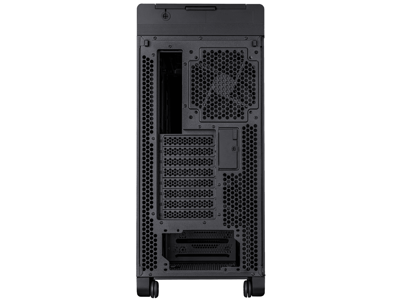 ASUS ProArt PA602 E-ATX Computer Case, 420mm radiator support, Dual 200mm built-in fans, front panel IR dust indicator, power lock latch, tool-less PCIe mounting & GPU Holder, 20Gbps USB-C front I/O