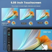 PODOFO 6.9 Inch Car Stereo Single Din Carplay Android Auto Car Radio FM Bluetooth Car Audio Receiver Support SWC Mirror Link