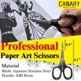 thumbnail image 3 of Tijeras CANARY de papel para manualidades de 10,5 cm con puntas extra puntiagudas, 3 of 7