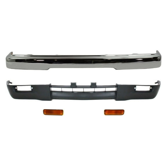VMVJGLEK Bumper Kit for Toyota for Tacoma Base/DLX/SR5 1995-1997 Fleetside 4WD Chrome Steel Front TO2530122 8152035110
