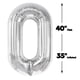 thumbnail image 3 of Globo de número 10 plateado de 40" para fiesta Upgesy, 3 of 7