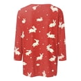 thumbnail image 5 of HAVUITYY Easter Printed Women's Sweaters, 3/53 Sleeve Crew Neck Womens Tops, Spring Going Out Easter Shirts for Women Wear & Gifts, 5 of 5