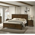 thumbnail image 2 of Traditional 3 Bedroom : Queen Size Bed & Nightstands, Brown Panel Nightstands In Classic Antique Finish, 2 of 6
