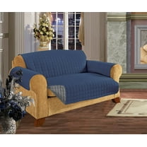 Slipcover/Furniture Protector Great for Pets & Children,Sofa Size Navy Blue/Gray