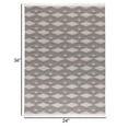 thumbnail image 5 of Maya 2 x 3 Indoor Outdoor Area Rug, Gray Polypropylene, Diamonds, Fringes- Saltoro Sherpi, 5 of 5