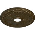 thumbnail image 3 of Ekena Millwork 18 1/8"OD 3 5/8"ID x 1 1/8"P Raymond Ceiling Medallion (Fits Canopies up to 5 1/8"), Hand-Painted Brass, 3 of 5