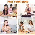 thumbnail image 2 of Cell Phone Ring Holder, 360° Rotating Finger Kickstand, Metal Mobile Phone Ring Holder, Foldable Back Handle, Adjustable Mobile Phone Stand, Compatible with Most Phones (Silver and white), 2 of 4