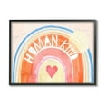 thumbnail image 2 of Stupell Industries Human Kind Text Playful Rainbow Heart Typography Painting Gray Framed Art Print Wall Art, 16 x 20, 2 of 5