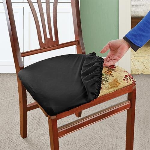 Как снять сиденье стула Soft, Stretchable, Removable, Machine Washable Seat Covers - Set Of 2, Black - W