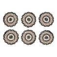 thumbnail image 2 of VHC Brands Sawyer Mill Charcoal Natural Jute Coaster Set of 7, 2 of 5