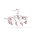 thumbnail image 2 of Portable Foldable Clothes Drying Rack with 20 Rotating Clips for Underwear Socks Towels Multi Purpose Laundry Hanger Indoor Outdoor Plastic Lightweight Compact Travel Storage, 2 of 5