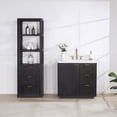 thumbnail image 2 of Cadiz 36" Single Vanity in Fir Wood Black with Composite top in Lightning White, 2 of 18