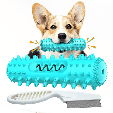 HESLAND Dog Chew Toys for Aggressive Chewers Small Medium Breed, Indestructible Dog Squeaky Toys, Puppy Chew Toothbrush Toys Dog Teeth Cleaning