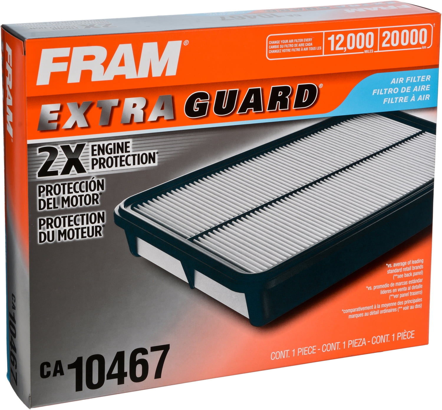 FRAM Extra Guard CA10467 Easy installation Engine Air Filter Replacement filter for Honda Accord