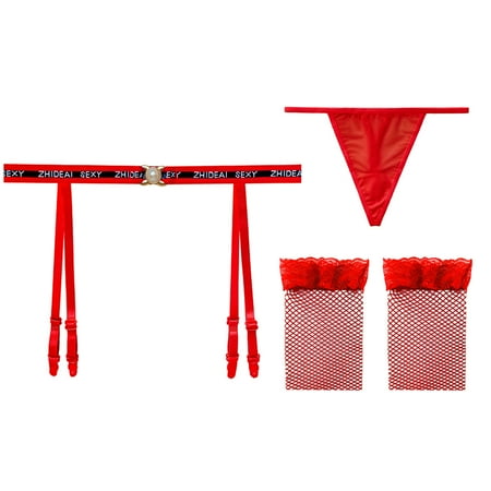 

Zuwimk Cotton Thongs For Women Womens Lace Thongs Panties Underwear Low Rise T-Back Underpants Red One Size