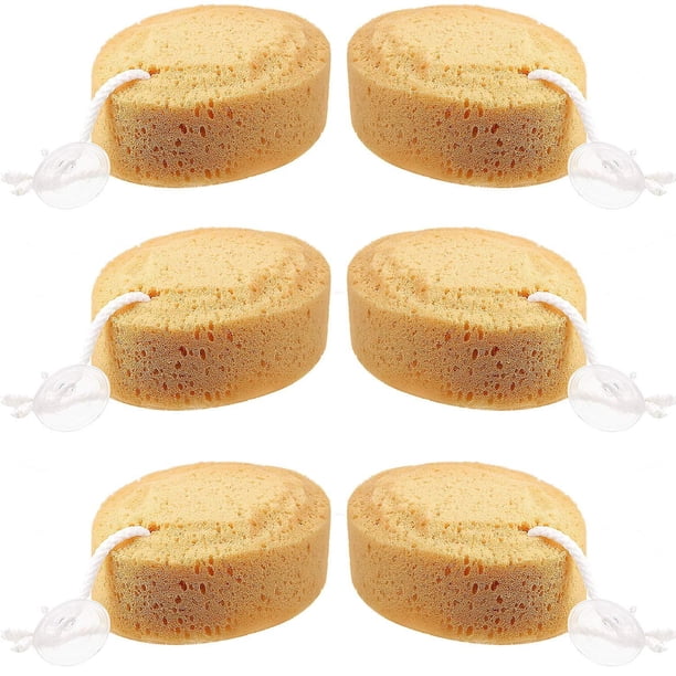 Esponja corporal de espuma de 6 piezas, esponja exfoliante suave para baño, esponja de ducha, esponja corporal compatible con suministros de limpieza corporal para adultos y niños, 5,5 pulgadas Afortunado Sencillez