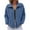 Blue, variant on Women's Corduroy Jacket, Solid Color Button Front Closure Loose Fit Casual Shacket with Pockets, Mid-Length Overshirt for Women, Spring Autumn Winter Comfort Wear Black L