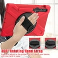 thumbnail image 3 of XYX Case for Samsung Galaxy Tab S7 11.0 inch SM-T870/SM-T875/SM-T876 with 360 Degree Rotating, Hand Strap, Shoulder Strap, Red, 3 of 7