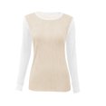 thumbnail image 7 of hotojiny Workout Shirts for Women Color Block Ribbed Knit Long Sleeve Work Tops Breathable Slim Fit Crewneck Basic Tee with Thumb Hole, 7 of 7