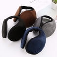 thumbnail image 2 of Cache-oreilles Homme Hiver Couleur Unie Cache-Oreilles en Peluche Réchauffeur Bandeau Coupe-Vent, 2 of 7