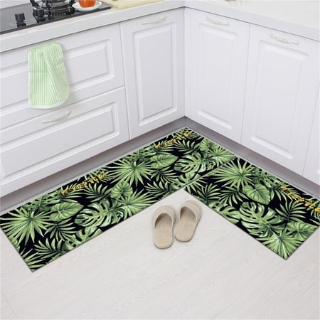 

NIUREDLTD Kitchen Rugs & Mats [2 Pieces] Super Absorbent Microfiber Kitchen Mats Non~Slip Machine Washable Running Rugs For Floor Kitchen Bathroom Sink Office Laundry