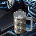 thumbnail image 5 of 30oz Halloween Tumbler with Handle – Ghost Bat Skeleton Drinkware with Lid and Straw – Creepy Theme Travel Cup – Party Gifts Coffee Mug, 5 of 5