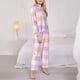 thumbnail image 3 of Balery Heart Buffalo Plaid Conjunto de Pijama con Estampado para Mujer, Conjunto de Dos Piezas con Manga Larga, Ropa de Dormir Suave con Bolsillos, Pijamas Cómodos-Small, 3 of 7