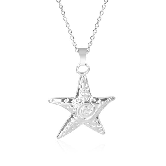 Ocean-Lover Exaggerate Necklace Beach Vacation Pendant Necklace Clavicle Chain Jewelry For Women Teens