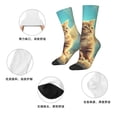 thumbnail image 5 of Honeii Sunshine Cloud Cute Cat Print Adult Socks,Crew Socks,Casual Calf Socks,Daily Wear Socks for Men & Women, Perfect for Sports, Casual and Everyday Use, 5 of 6