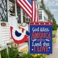 thumbnail image 4 of God Bless America 4th of July Patriotic Small Decorative Garden Flag, Land That I Love American Blue Yard Lawn Outside Decor, USA Stars Burlap Outdoor Home Decoration Double Sided 12 x 18, 4 of 5