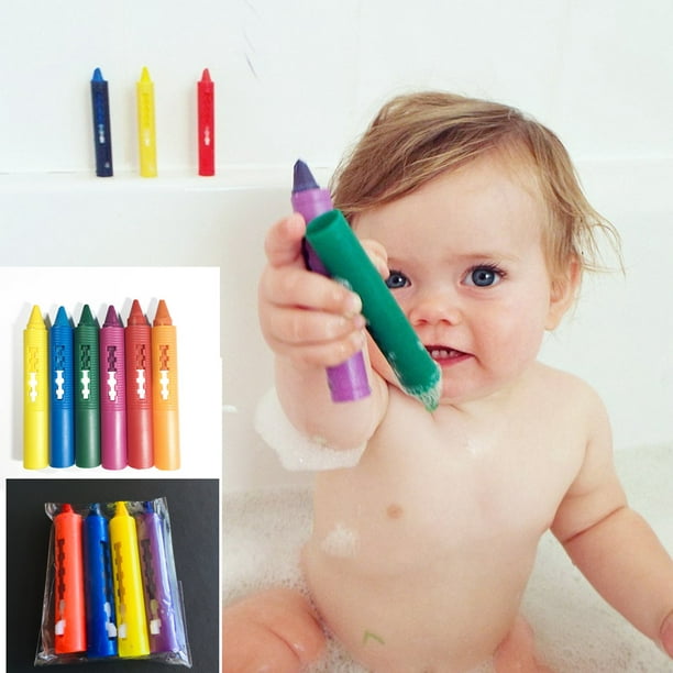 Crayons de bain lavables pour enfants, 6 pièces/ensemble, stylos de  peinture Graffiti pour bébés, jouets de bain