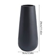 thumbnail image 3 of AuroraX Plastic Dried Flower Vase Small Decorative Desk Vase Matte White Modern Tall Lightweight Home Office Table Vase Black, 3 of 6