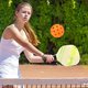 thumbnail image 1 of Pelota de Pickleball Oficial para Exteriores, de Plástico Pe Duro de 74 Mm y 40 Agujeros (Paquete de 4), Aprobada para Competición y Entrenamiento En Torneos., 1 of 6