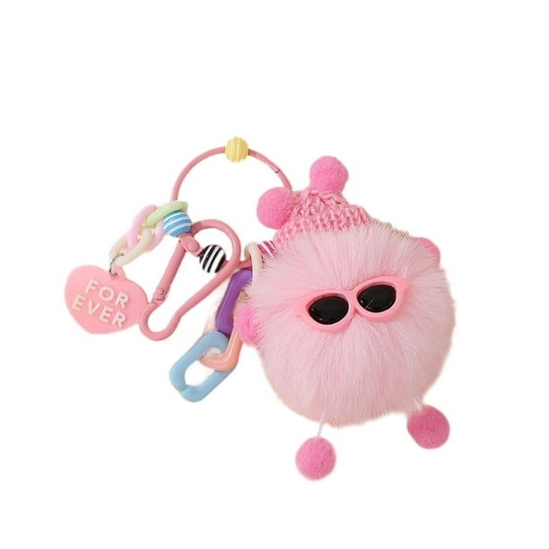 Llavero de peluche, regalo de cumpleaños, mochila decorativa, único para la familia, niños y adultos Rosa
