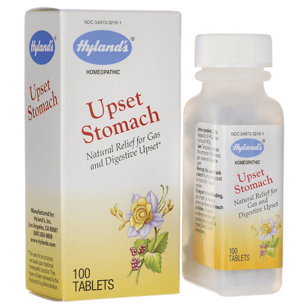 Hyland's Upset Stomach 100 Tabs (Best Medicine For Upset Stomach And Gas)