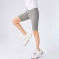 thumbnail image 6 of OGLCCG Girls V Cross Waist Athletic Shorts Kids Soft Bike Yoga Dance Running Gymnastics Shorts Gym Workout Short Leggings 4-14 Years, 6 of 8