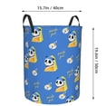 thumbnail image 4 of DouZhe Waterproof Collapsible Large Laundry Baskets, Blue Cute Panda Prints Circular Hamper with Handles, 4 of 7