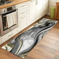 thumbnail image 3 of Black Gray Marble Kitchen Runner Rug 2x6 Washable Runners for Hallway Non Slip Vintage Golden Abstract Patterned Large Area Rug Indoor Floor Carpet for Bathroom Laundry Entryway Bedroom Living Room, 3 of 8