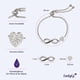 thumbnail image 5 of Pulseras Mujer con Dijes de Corazón e Infinito LuckyLy Brazalete de Acero Inoxidable con Baño Oro Rosa 18k Oro 18k Plata y Zirconia Cúbica Modelo Angie Oro Rosa plateado Unitalla, 5 of 6