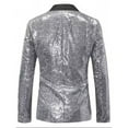 thumbnail image 5 of Donemore Men's Sparkle Dance Suit Blazer Stage Performance Glitter Tuxedo Jacket Slim Fit Polyester Formal Wear, 5 of 5