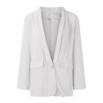 thumbnail image 3 of UPPADA Ladies Blazers Clearance Women's Blazer Business Solid Long Sleeve Suit Lapel Open Front Cardigan Long Sleeve Blazer Casual Jacket Coats, 3 of 8